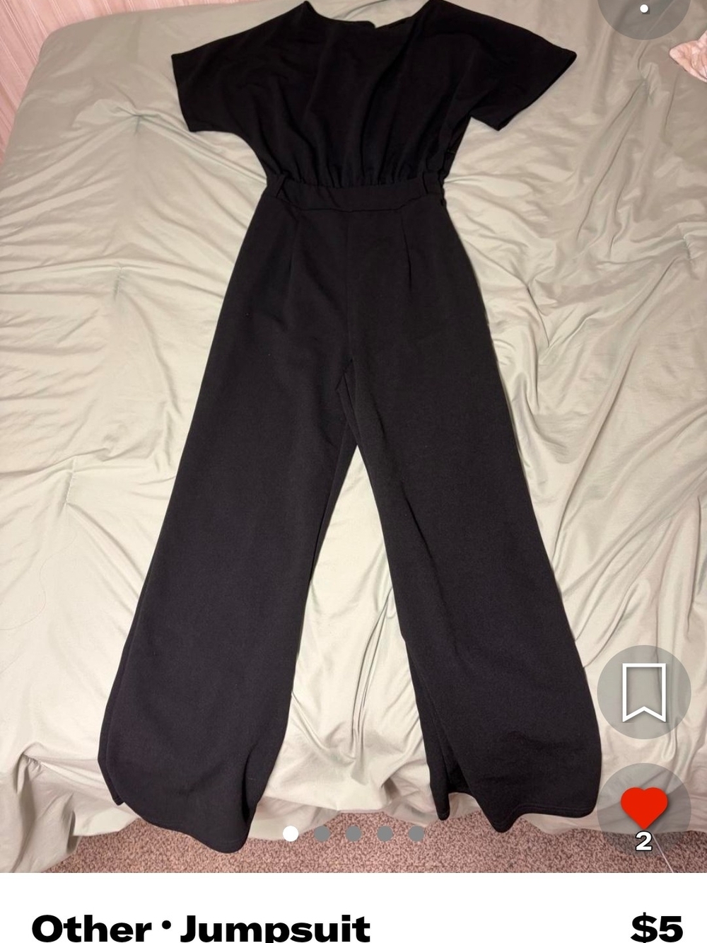 Black Wide-Leg Jumpsuit - Classic Women's One-Piece